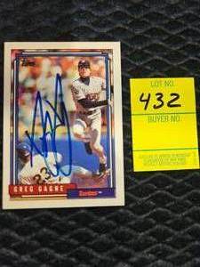 GREG GAGNE MN TWINS AUTOGRAPH CARD