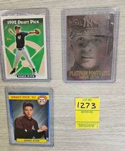 lot 1273 image: 3 CARD LOT DEREK JETER