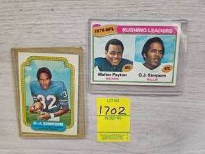 lot 1702 image: 1970s OJ SIMPSON - 2 CARDS