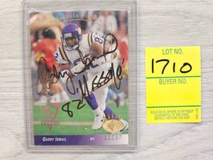 lot 1710 image: QADRY ISMAI MN VIKINGS AUTOGRAPH CARD
