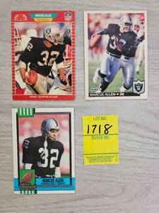 lot 1718 image: 3 RAW MARCUS ALLEN RAIDERS CARDS