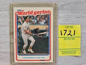 lot 1721 image: MN TWINS 1988 WORLD SERIES CARD