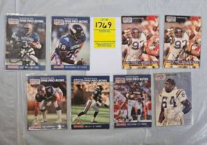 lot 1769 image: EIGHT SIGNED FOOTBALL CARDS