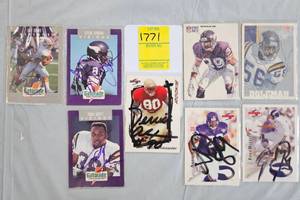 lot 1771 image: EIGHT SIGNED FOOTBALL CARDS