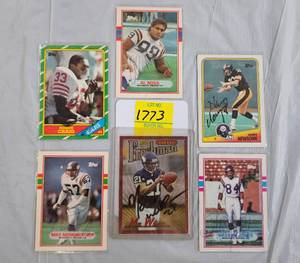 lot 1773 image: SIX SIGNED FOOTBALL CARDS