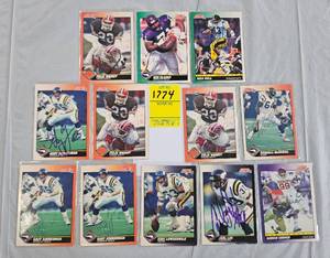 lot 1774 image: TWELVE SIGNED FOOTBALL CARDS SCORE 91