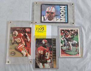 lot 1775 image: FOUR SPECIAL SIGNED FOOTBALL CARDS