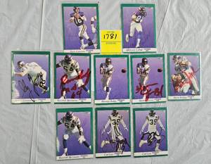 lot 1781 image: TEN FLEER MN VIKINGS SIGNED CARDS