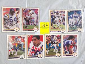 lot 1784 image: EIGHTF 1991 UPPER DECK SIGNED FOOTBALL CARDS