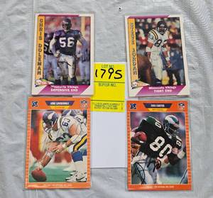 lot 1795 image: FOUR SIGNED FOOTBALL CARDS