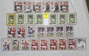 lot 1801 image: BIG LOT SEMI-RIGID CASED FOOTBALL CARDS
