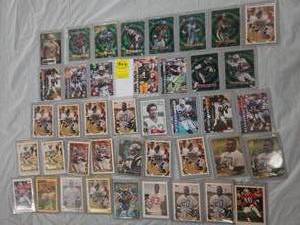 lot 1806 image: BIG LOT SEMI-RIGID CASED FOOTBALL CARDS