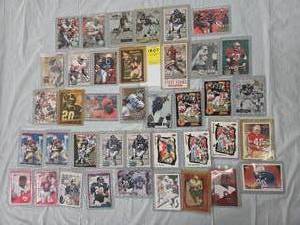 lot 1807 image: BIG LOT SEMI-RIGID CASED FOOTBALL CARDS