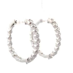 lot 38 image: NEW 1.46 Carat Diamond Inside-Out Hoop Earrings VIDEO