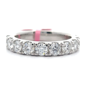 lot 9 image: NEW 2 Carat Diamond Semi-Eternity Ring in 14k White Gold Retail $3,495 VIDEO