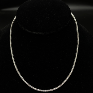 6.35 Carat Diamond Tennis Chain Necklace in 14k White Gold w/ EGL Card; Retail $7,995 *VIDEO*