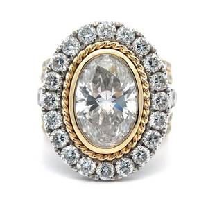 6.76 Carat Fancy Custom Designed Diamond Ring in Two-Tone Gold w/ IGI Report; $10,950 Retail *VIDEO*