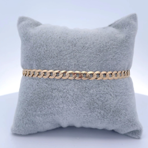 lot 51B image: Brightly Polished Miami Cuban Curb Link Bracelet in 14k Yellow Gold VIDEO