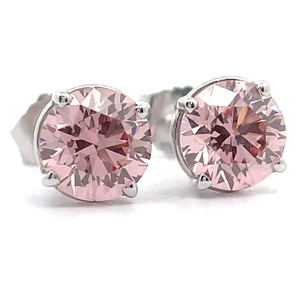 Brand New! 2.00 Carat Pink Diamond Stud Earrings in Platinum w/ EGL Report; $5,299 Retail *VIDEO*