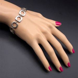 lot 19B image: Cindy Cash Owned  Tiffany & Co. Elsa Peretti Square Cushion Sterling Silver Toggle Bracelet