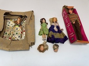 lot 71 image: Vintage Dolls and Heads