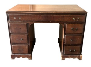 lot 153 image: Vintage Wooden Desk