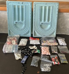 lot 207 image: Two Bead Palettes with Beads