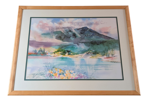 lot 134 image: Large Framed Scenic Watercolor Painting by R. Potter