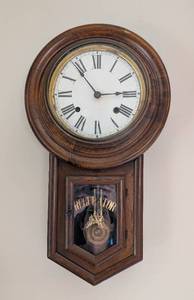 lot 97 image: Vintage Regulator Wall Clock