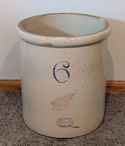 lot 20 image: Red Wing Six Gallon Stoneware Crock