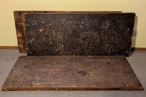 lot 52 image: Three 6ft Wood Folding Tables
