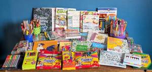 lot 25 image: Large Variety of Adult Coloring Books and MarkersPencils
