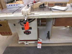 Jet 10" table saw, left tilting arb...