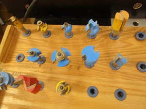 lot 79 image: Router bits 12, display board not...