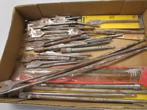 lot 89 image: Wood auger bits (used) with Speed b...