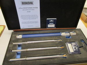 lot 100 image: Rikon 4-piece wood turning system w...