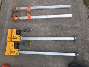 lot 110 image: DeWalt cabinet & bar clamps, two ea...