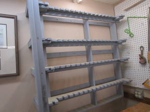 lot 116 image: Wall shelf for pipe clamps, custom ...