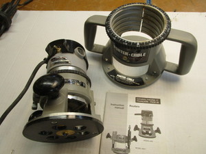 lot 105 image: Porter Cable heavy duty router, bas...