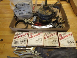 lot 143 image: Hanger strap & exhaust clamps, smal...