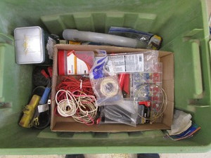 lot 148 image: Tote full electrical - nuts, wall ...