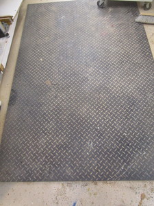 lot 188 image: Rubber mat, 48 x 72 diamond tread...