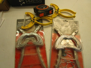 lot 193 image: Spring miter clamps with new, Klein...