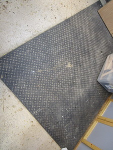 lot 215 image: Rubber mat, 48 x 72 diamond tread...