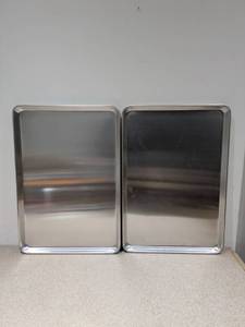 2 NEW WINCO 18 GAUGE ALUMINUM SHEET PAN 18” X 26”