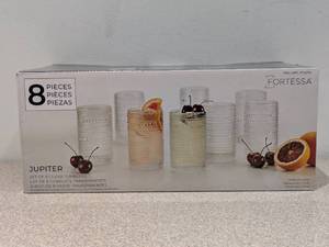 NEW FORTESSA JUPITER SET OF 8 CLEAR TUMBLERS