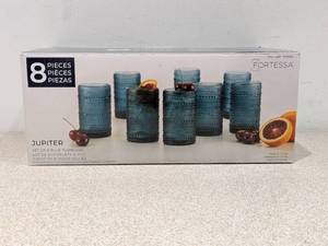 NEW FORTESSA JUPITER SET OF 8 BLUE TUMBLERS