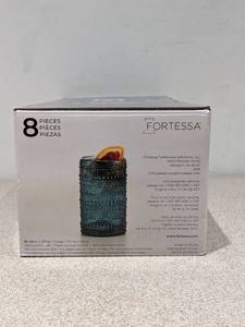 NEW FORTESSA JUPITER SET OF 8 BLUE TUMBLERS