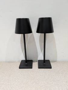 lot 45 image: 2 BEAM COLUMN RECHARGEABLE TABLE LAMPS