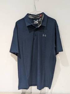 lot 60 image: NEW UNDER ARMOUR LARGE MENS GOLF POLO (NAVY)